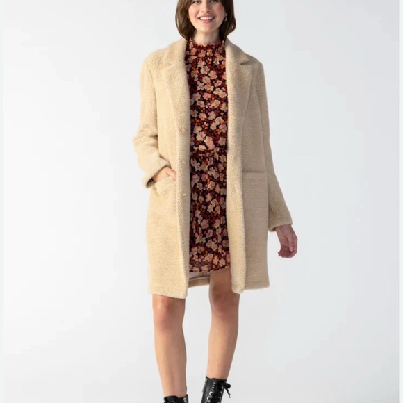 Anthropologie Hometown Jacket Toasted Oat Melange Neutral Motif Trench Coat XL - Picture 9 of 12